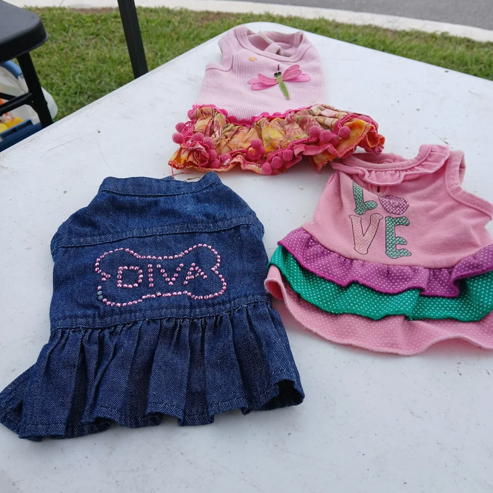 Pink and Red Heart Dog Dress